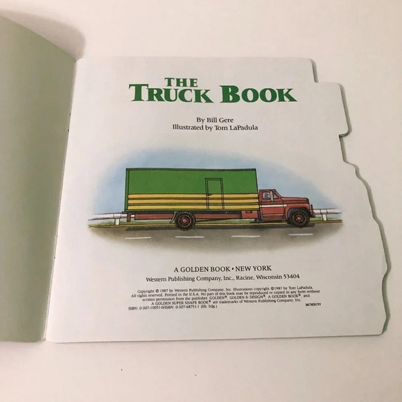 Vtg 1987 The Truck Book A Golden  Super Shape Book by Bill Gere - Picture 5 of 11